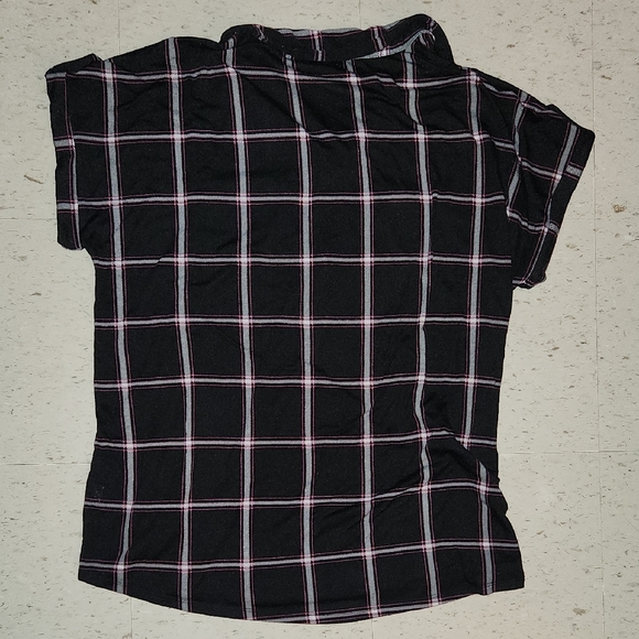 🏷 [50% 2+] Grid Plaid Cap Sleeve Shirt - Picture 3 of 7